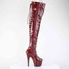 Pleaser - ADORE3063 Platform overknee Boots - Burgundy Product image